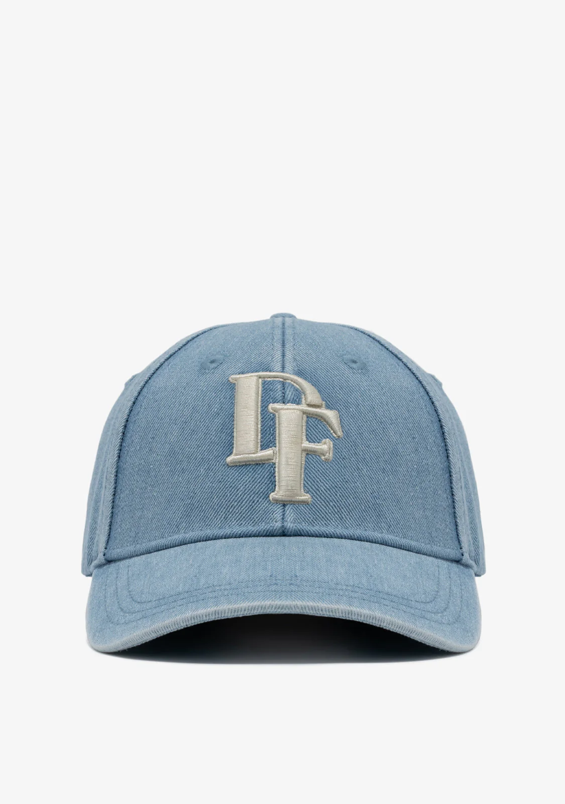 Initials Baseball Cap Denim - Image 2