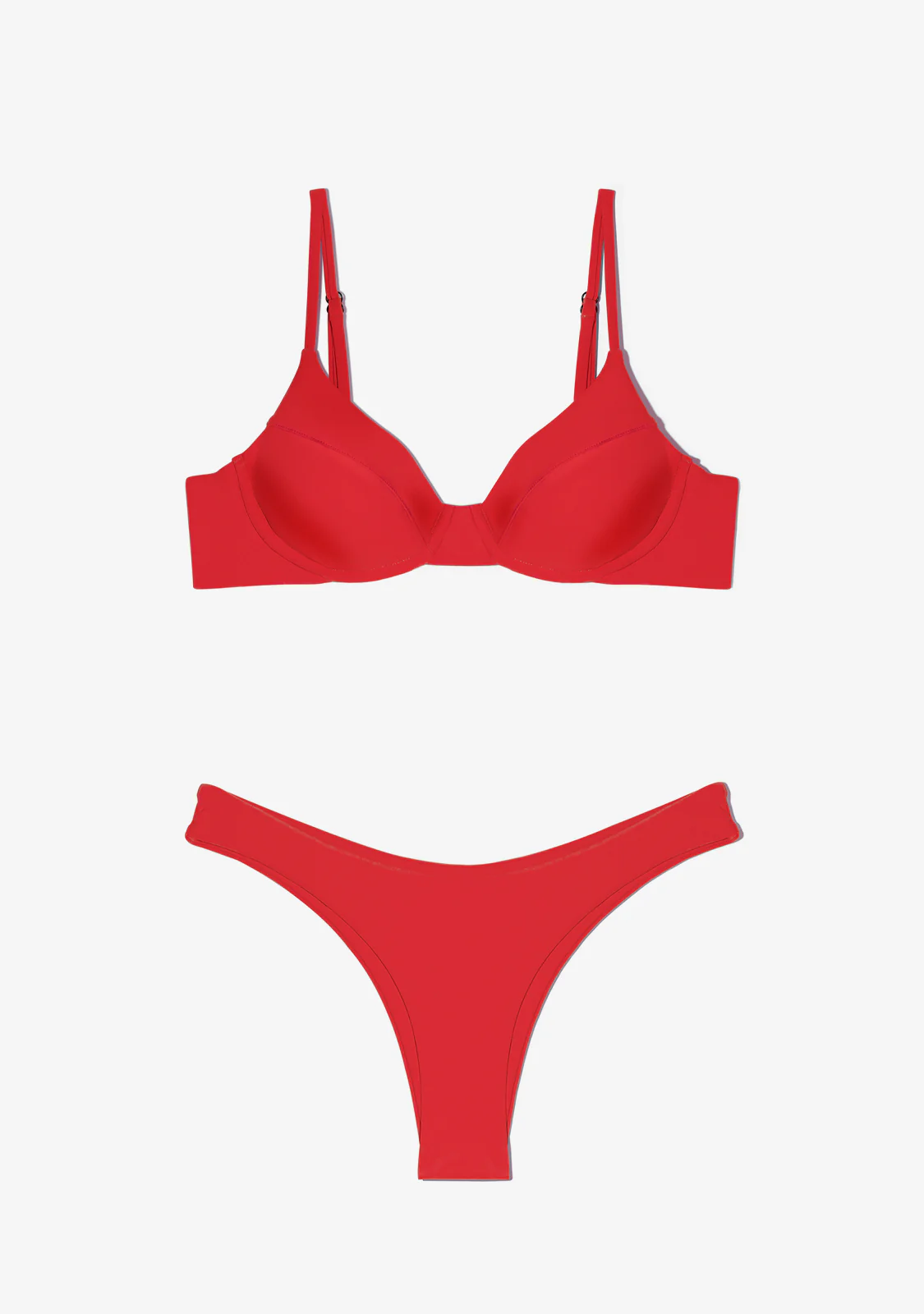 Masha Top + Ava Bottom Chili Red Bikini - Image 3