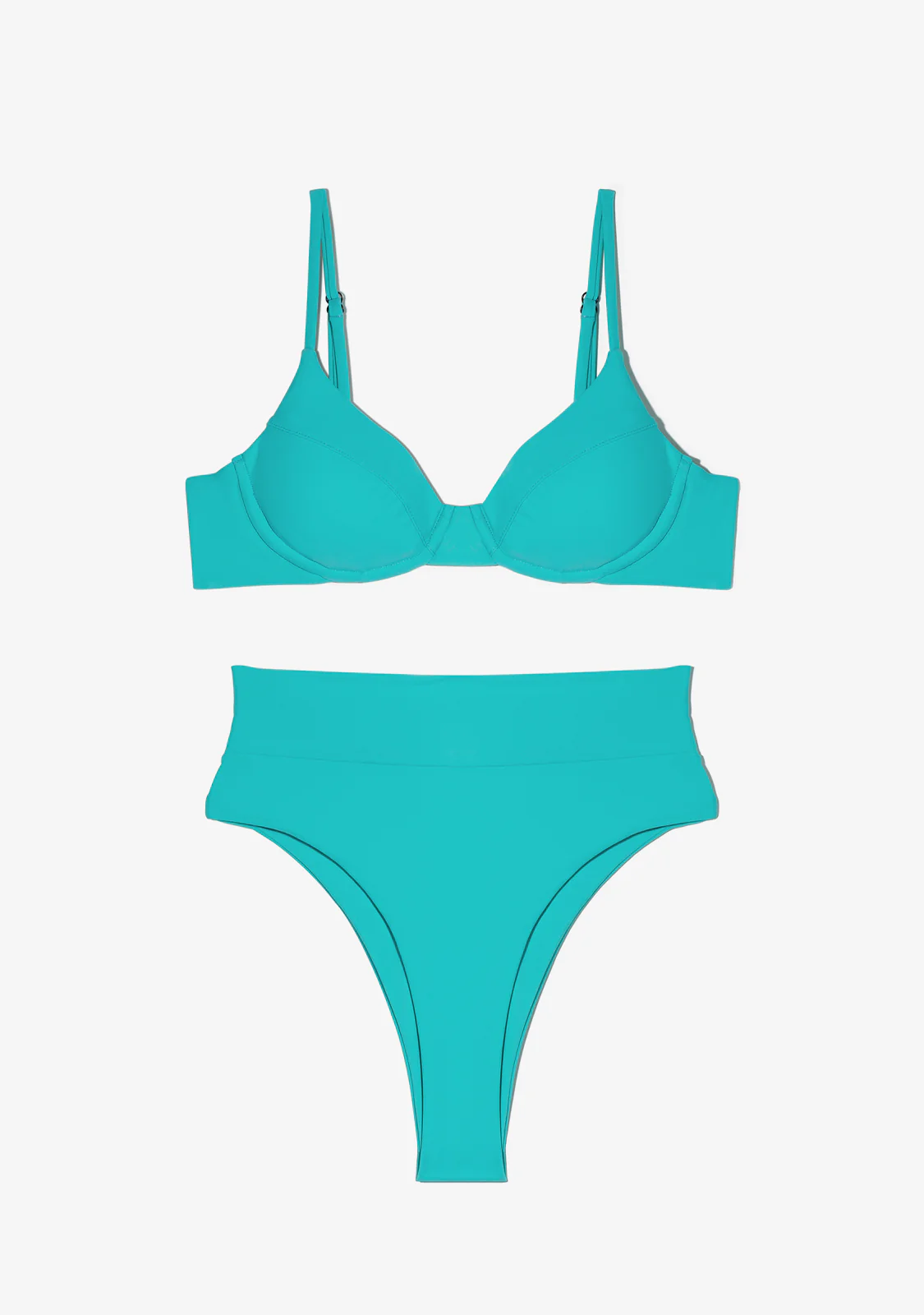 Masha Top + Kalea Bottom Aqua Blue Bikini - Image 3