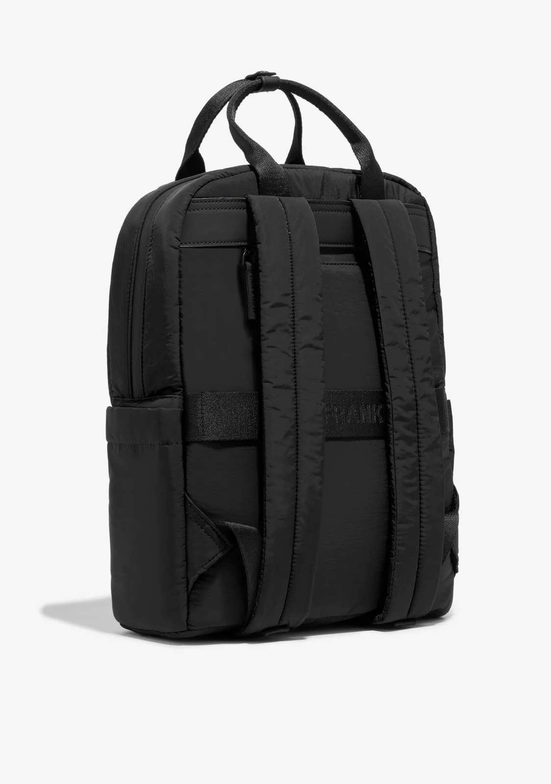 Multi-Pocket Nylon Backpack Black - Image 2