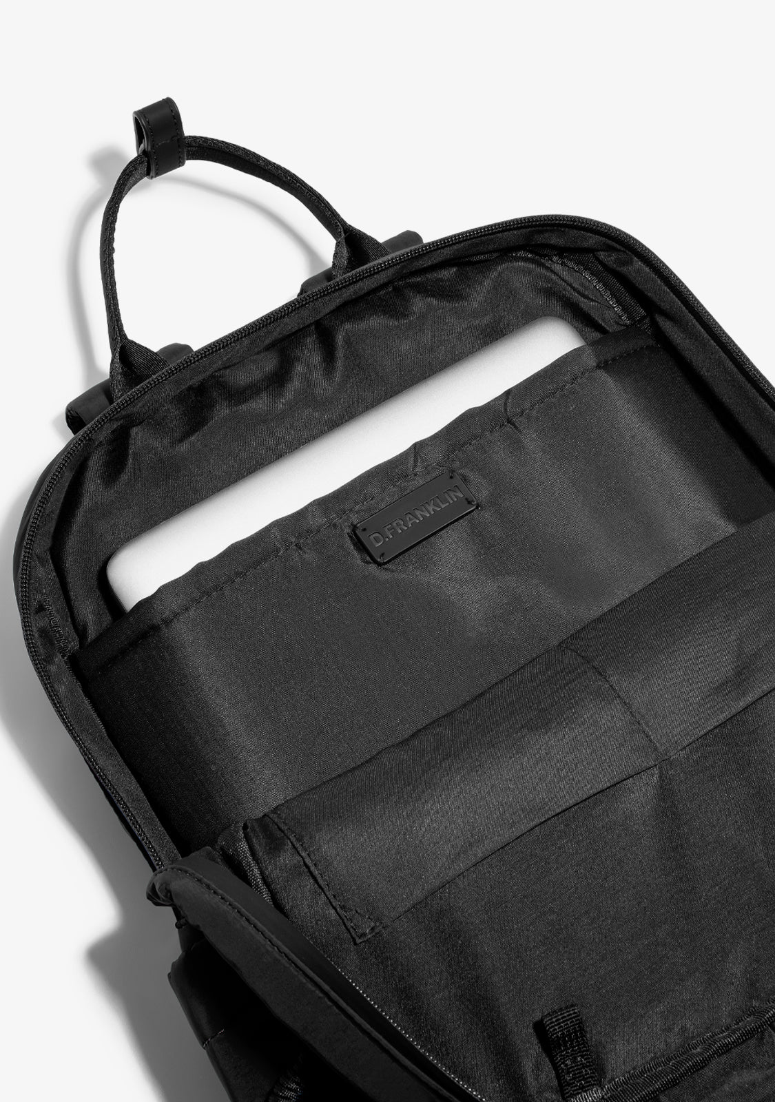 Multi-Pocket Nylon Backpack Black - Image 3