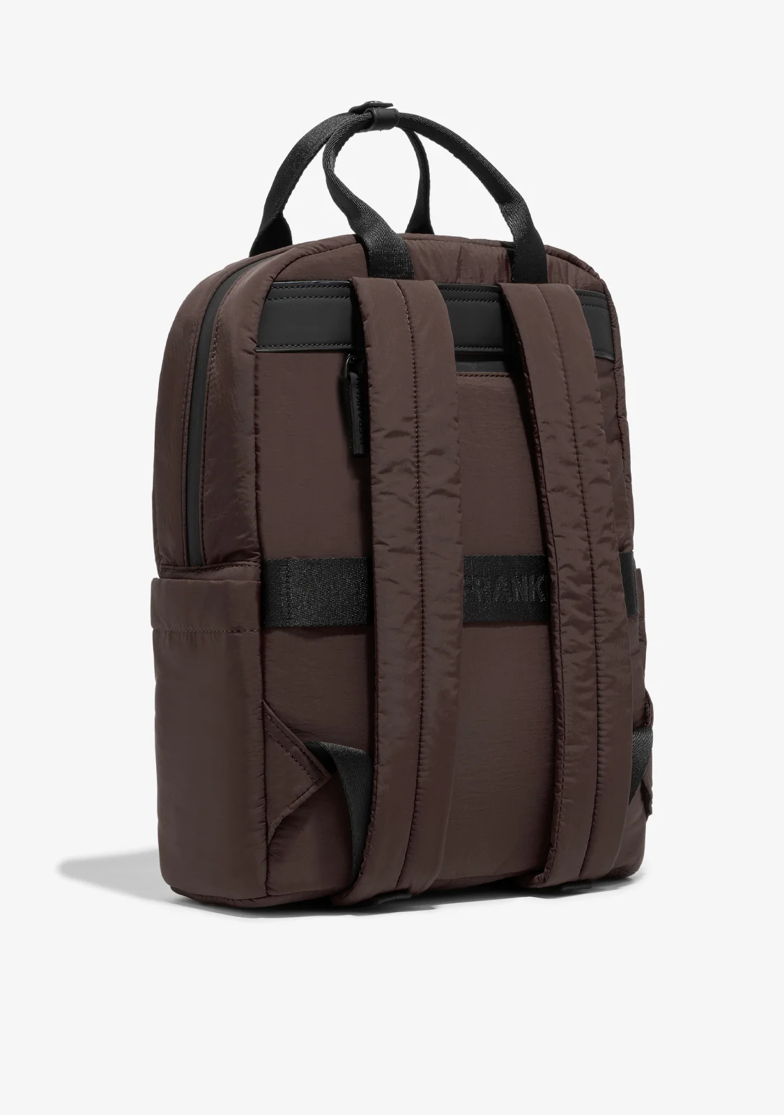 Multi-Pocket Nylon Backpack Brown - Image 2
