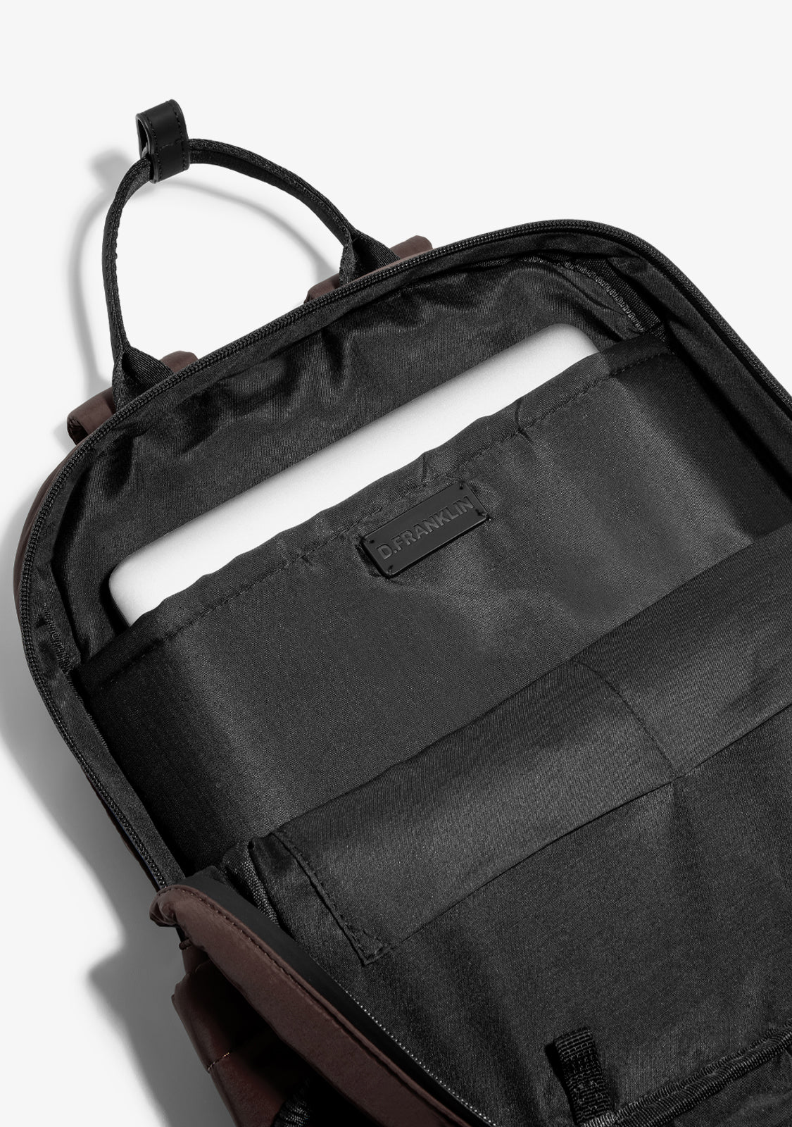 Multi-Pocket Nylon Backpack Brown + Custom Set Orange - Image 7