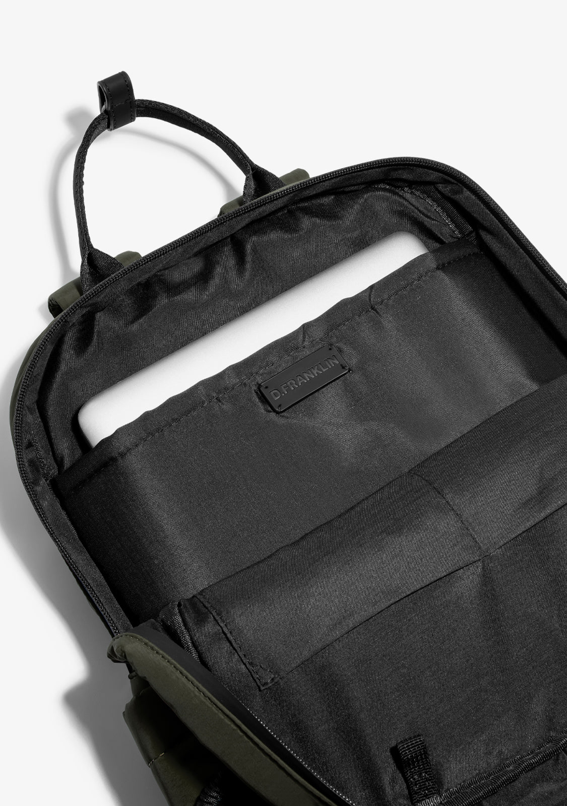 Multi-Pocket Nylon Backpack Green - Image 3