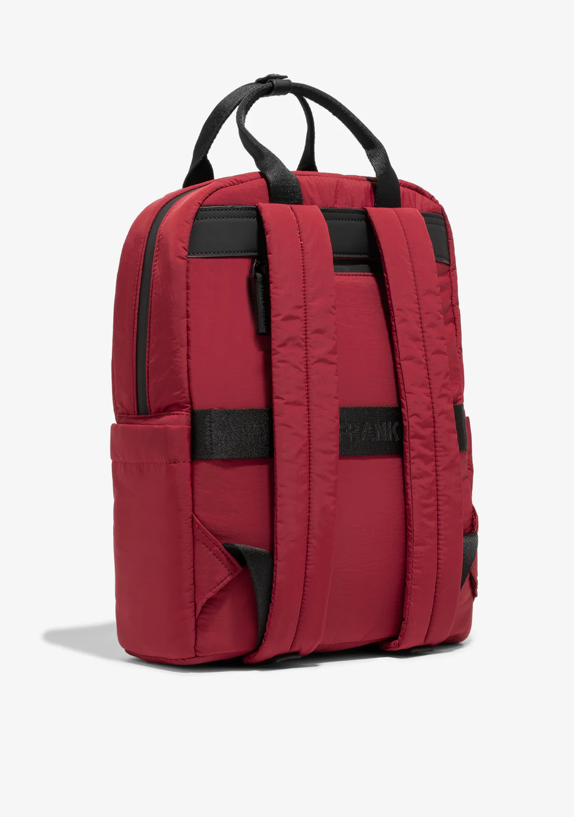Multi-Pocket Nylon Backpack Red + Custom Set Orange - Image 2