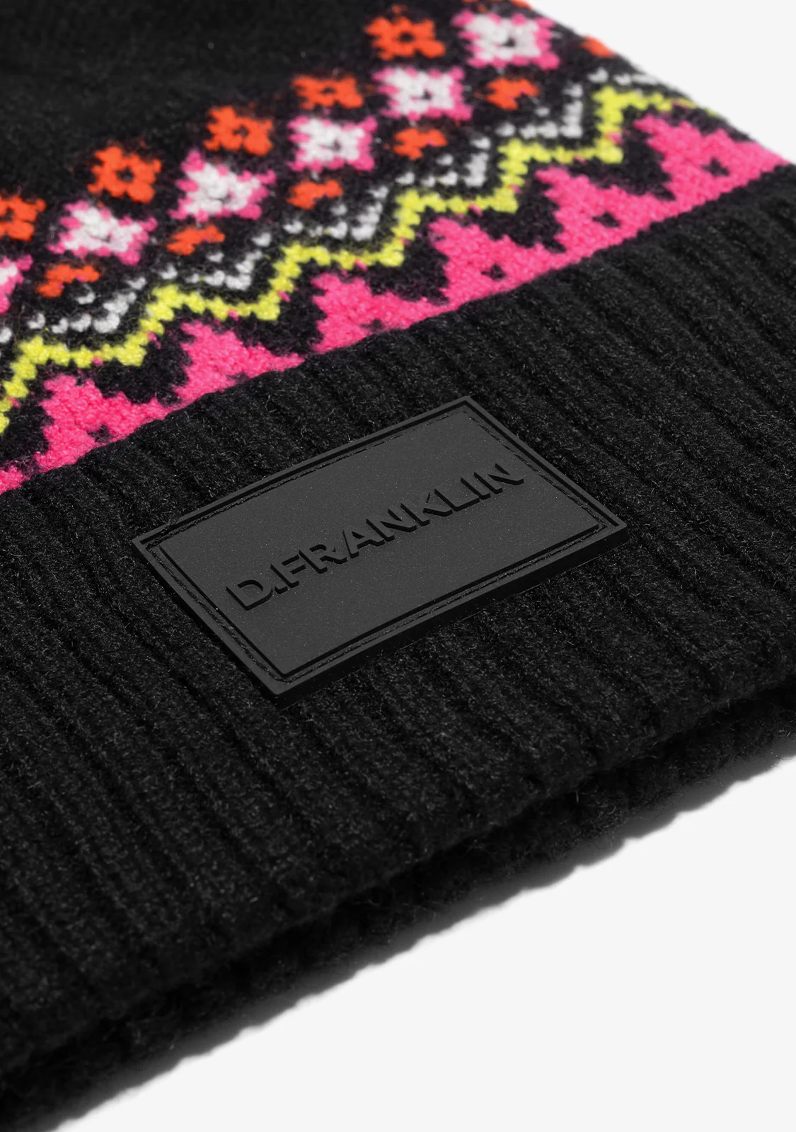 Nordic TRK Fair Isle Beanie Charcoal - Image 2