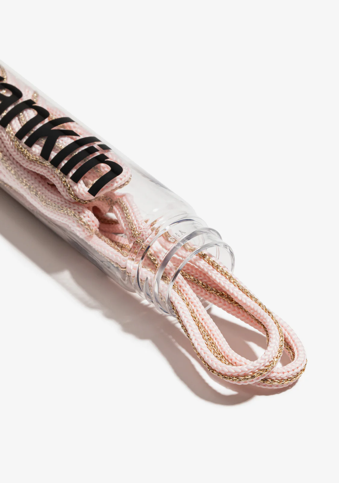 Pink / Gold Metal Tip Shoelaces - Image 2