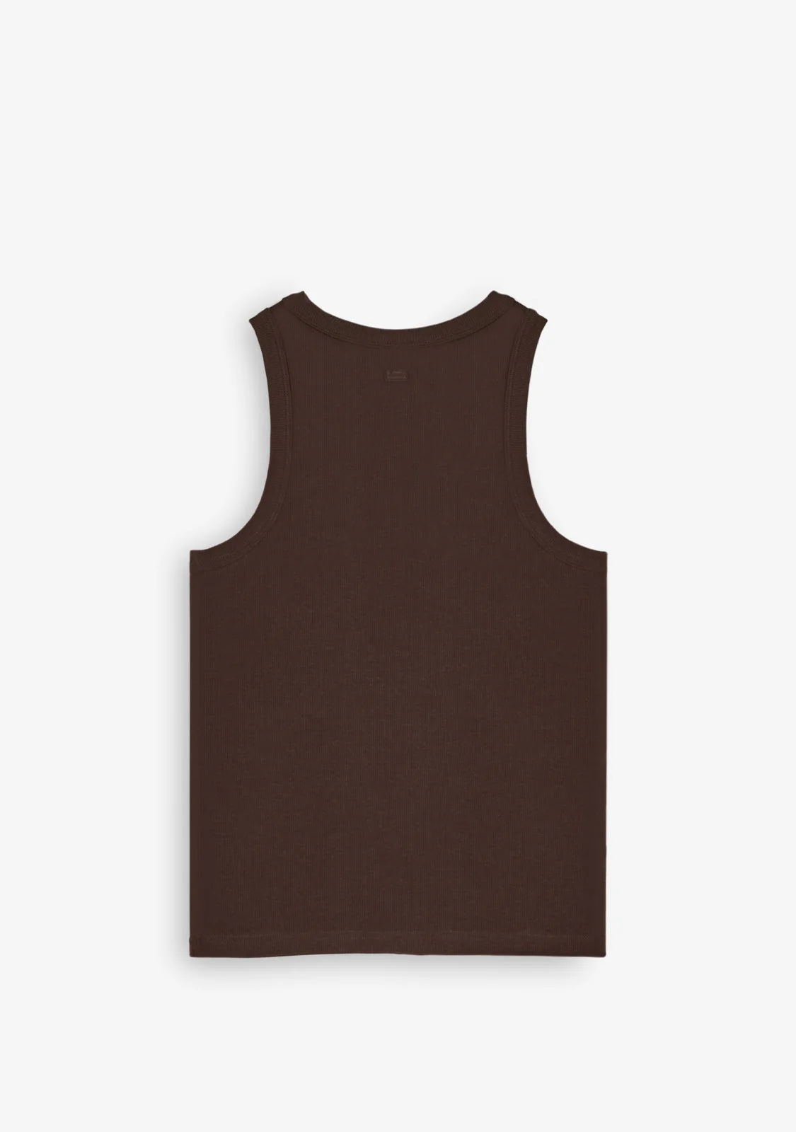 Rib Tank Top Brown - Image 3