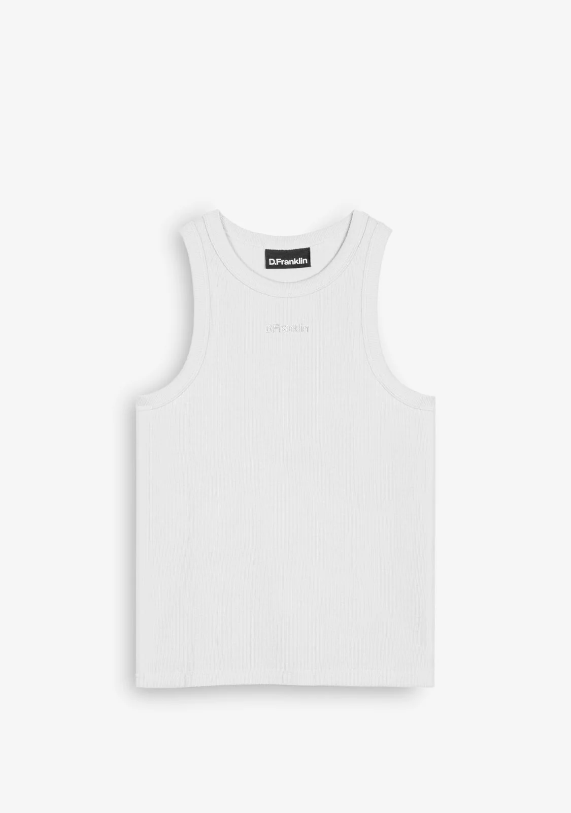 Rib Tank Top White