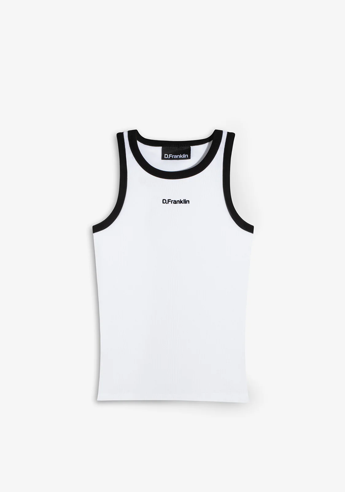Rib Tank Top White / Black