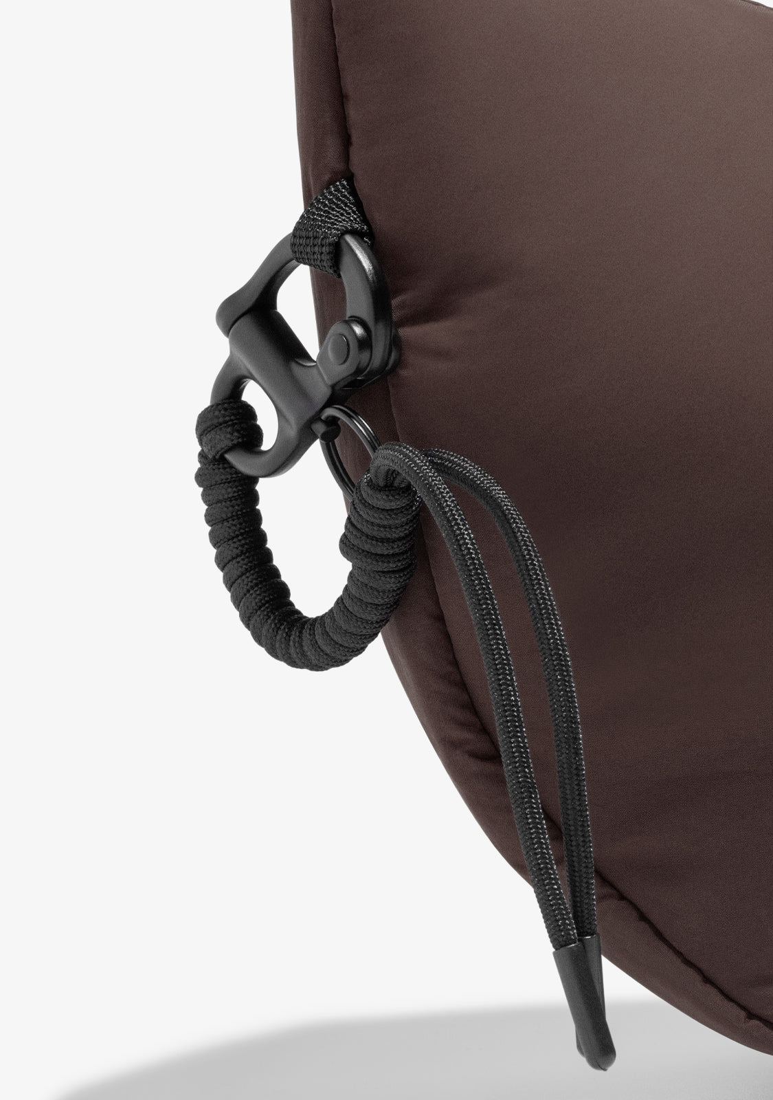 Round Nylon Crossbody Bag Brown + Custom Set Orange - Image 4