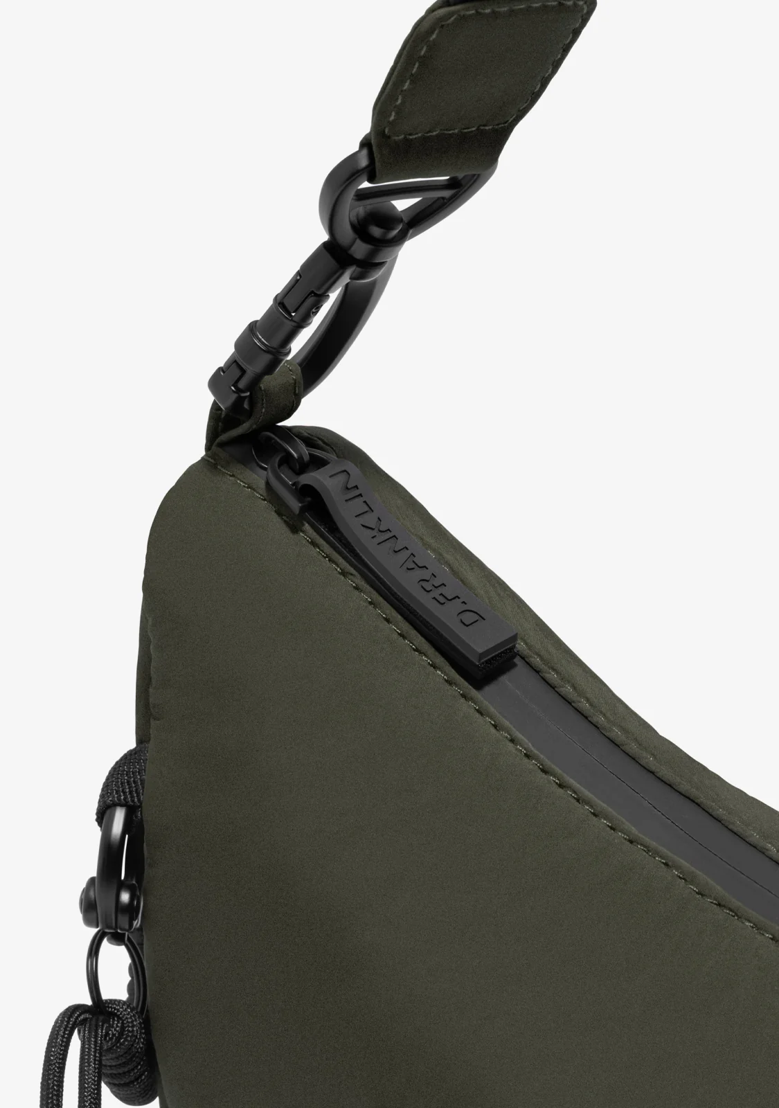 Round Nylon Crossbody Bag Green - Image 6