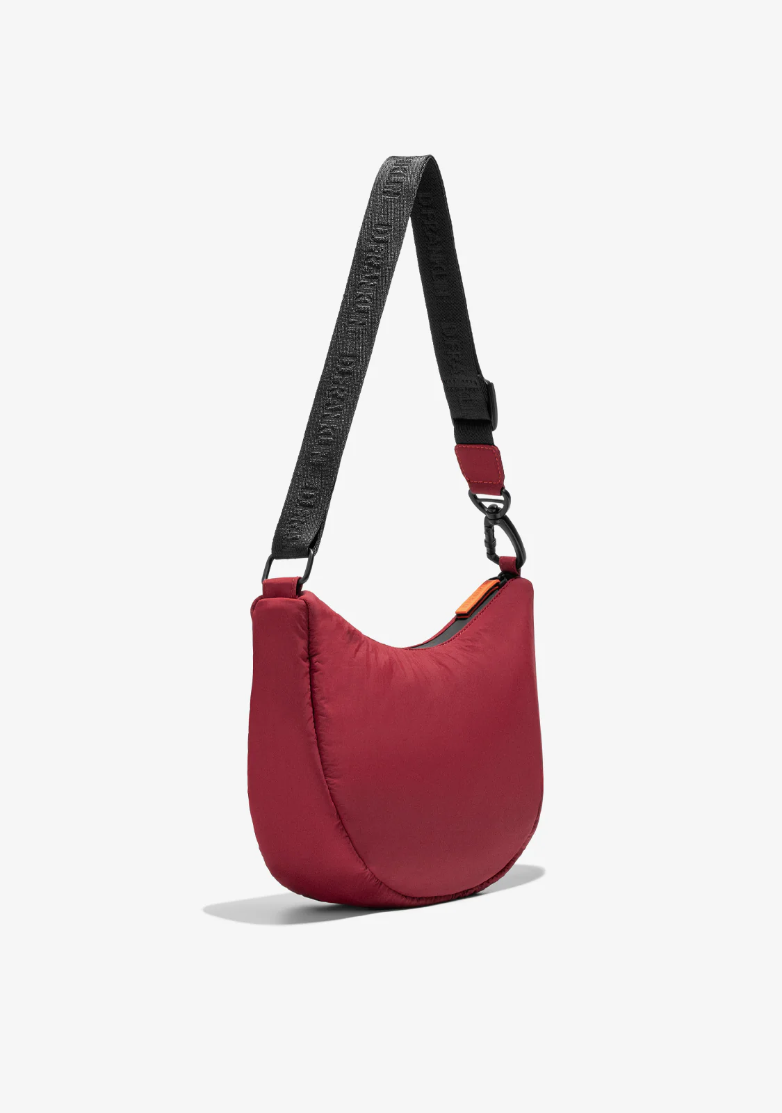 Round Nylon Crossbody Bag Red + Custom Set Orange - Image 2