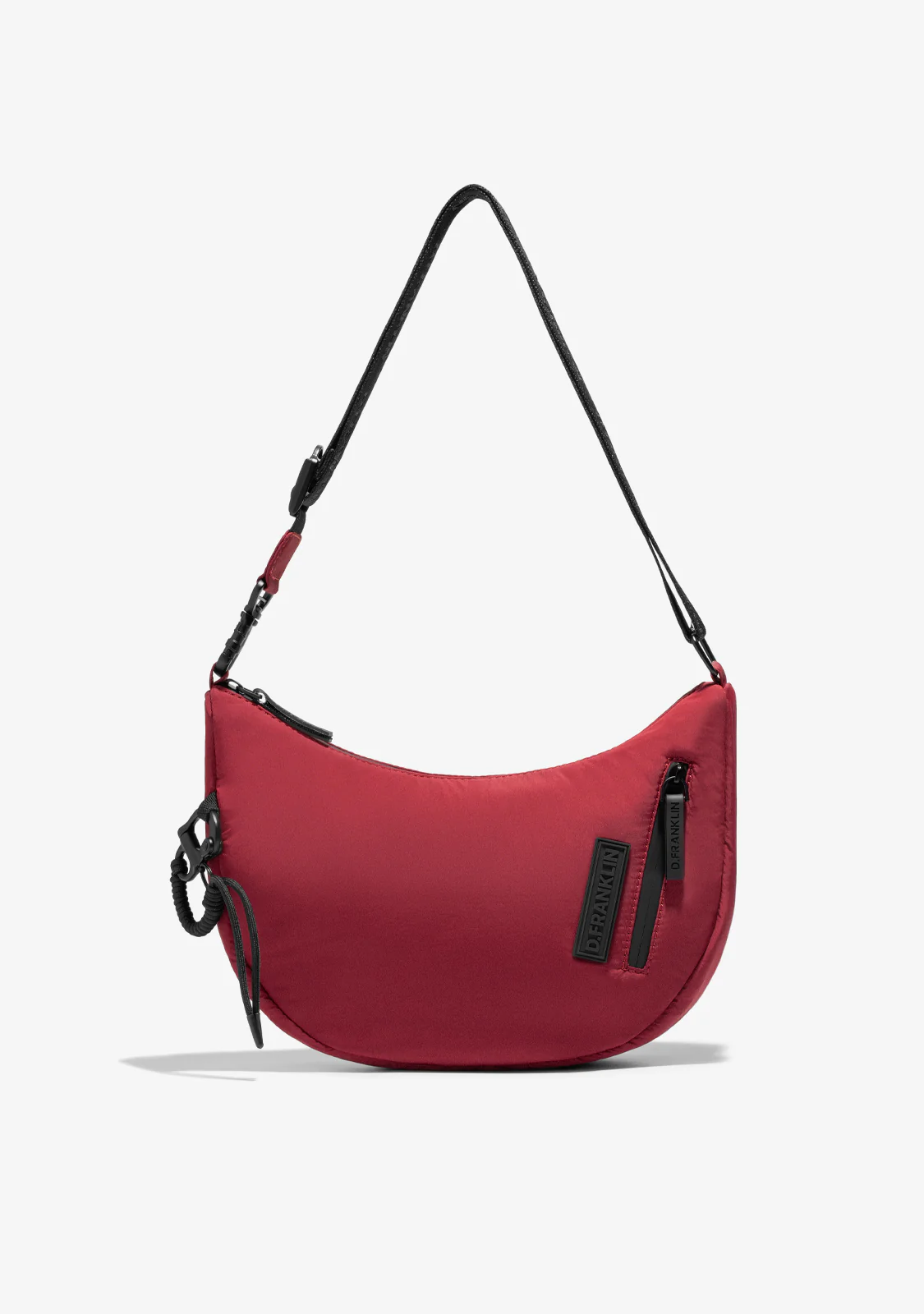 Round Nylon Crossbody Bag Red + Custom Set Orange - Image 8