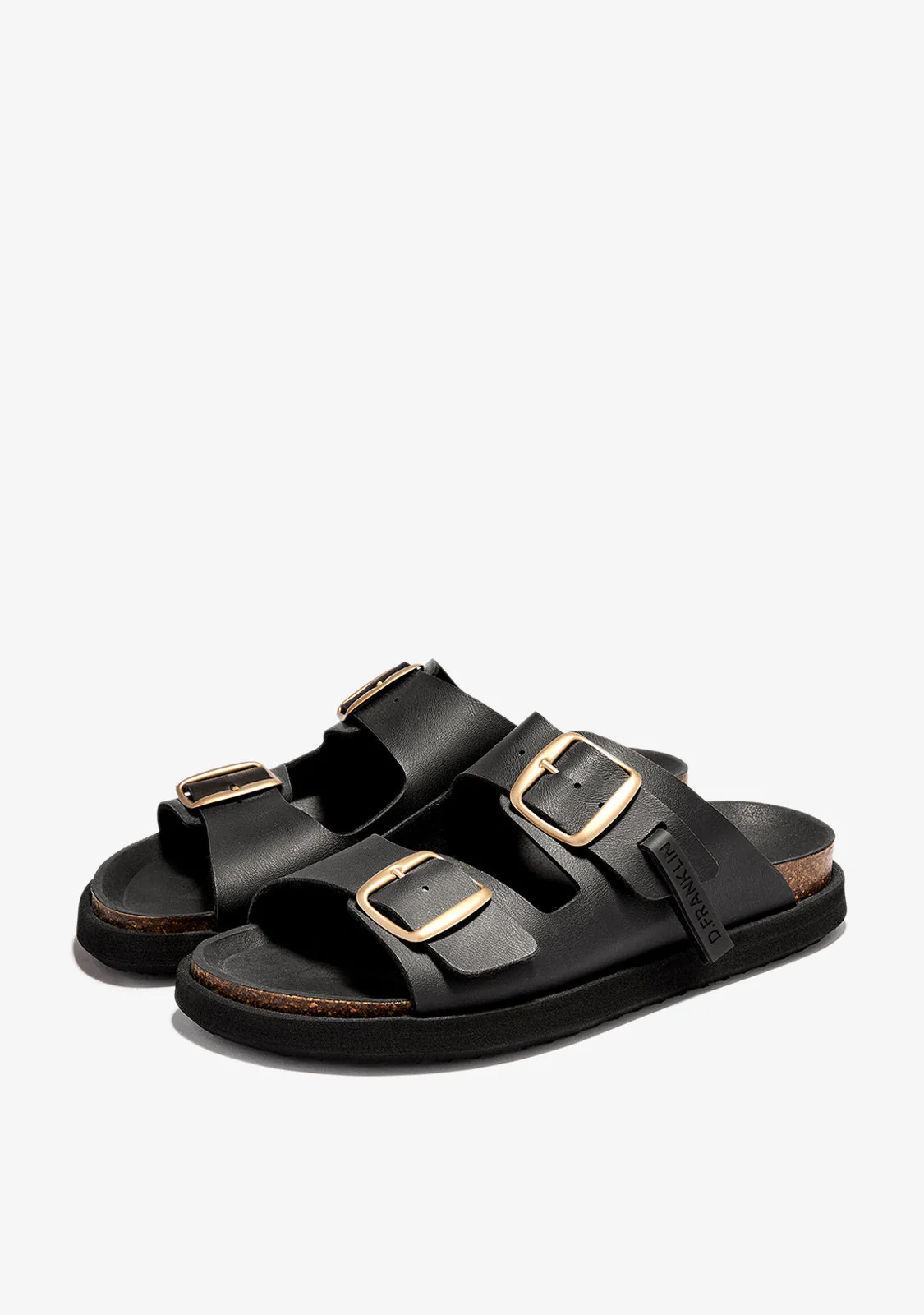Vibe Sandals Gold Buckle Champion Black - Image 2