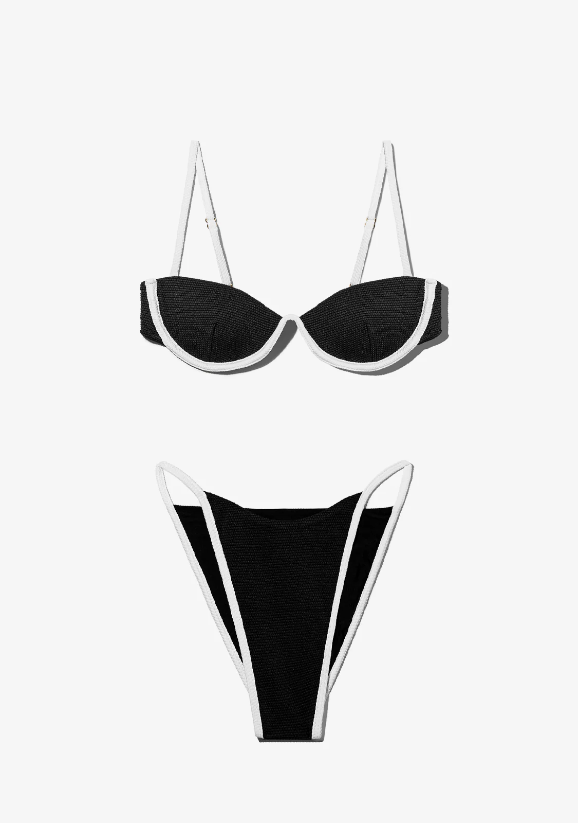 Wake Top + Aruba Bottom Bikini Black - Image 2