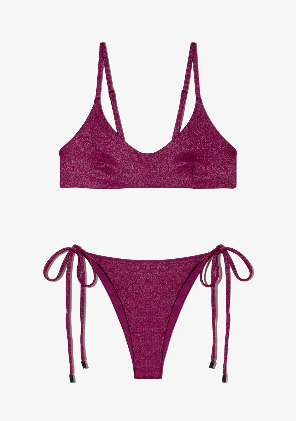 Zoe Top + Lilo Bottom Mulberry Glimmer Bikini - Image 3